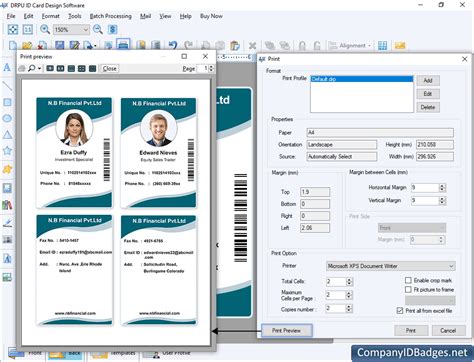 software for id card printing